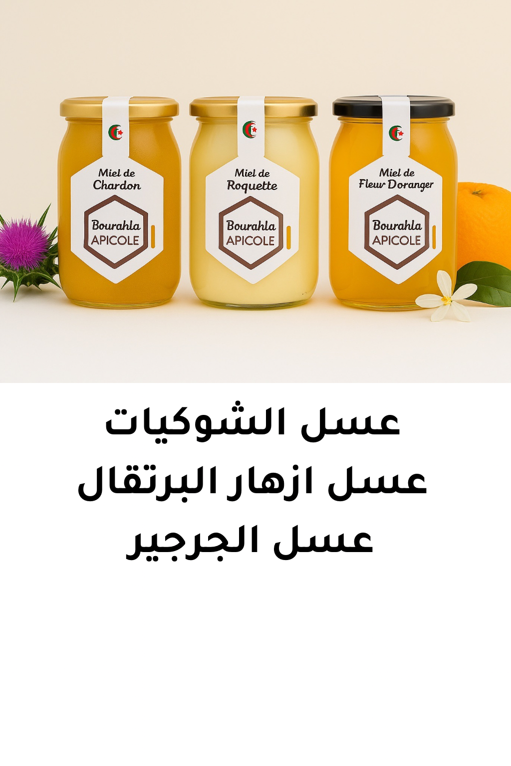 .Miel de Chardon, Fleurs de Roquette & Fleurs d’Orange